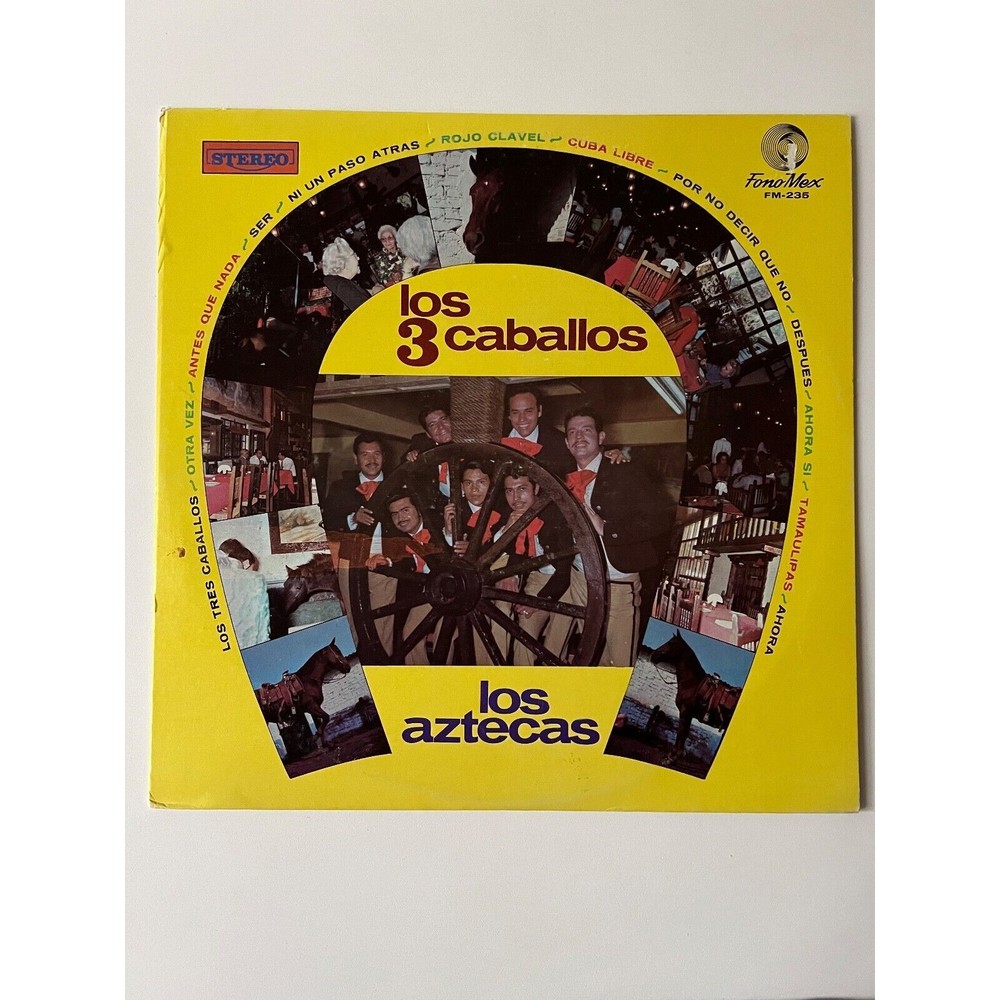 Los Aztecas Los Tres Caballos LP FonoMex Records FM-235 Import Mexico VG+